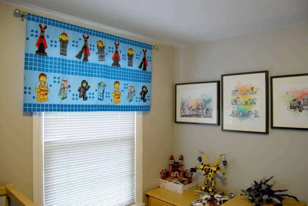 window with valance curtain made from sheets