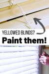 how to paint yellowed window blinds