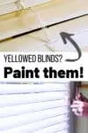 how to paint yellowed window blinds