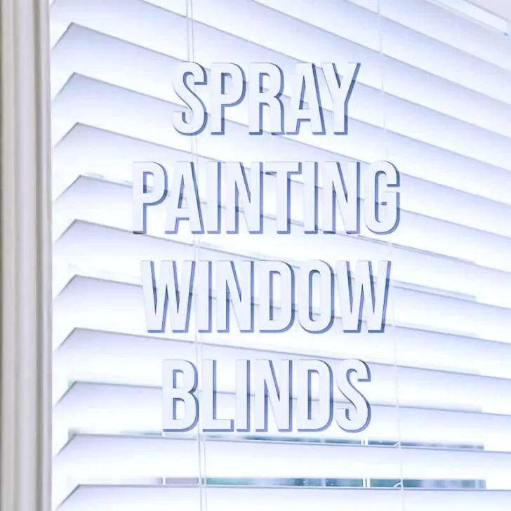 spray painting blinds