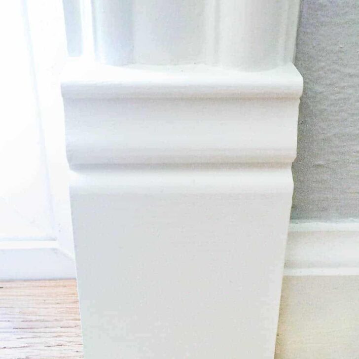 Add a plinth block to your door trim for a seamless transition to baseboards!