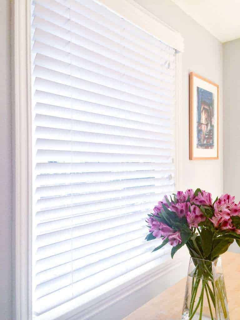 Did you know you can spray paint vinyl window blinds? Get rid of the yellow sun-damage and make them look new again!