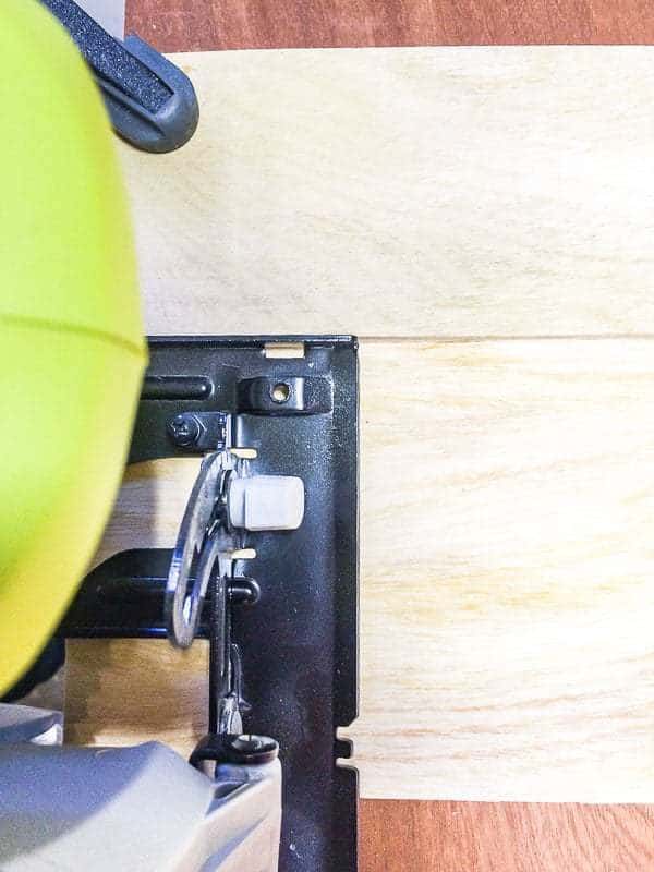 Cut off the edge for a custom sized circular saw jig!