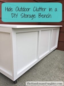 Hide Outdoor Clutter in a DIY Storage Bench