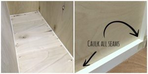 caulk all inside and outside seams