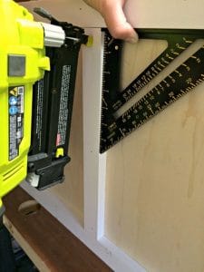 perfect 90 degree angle when nailing the vertical trim pieces