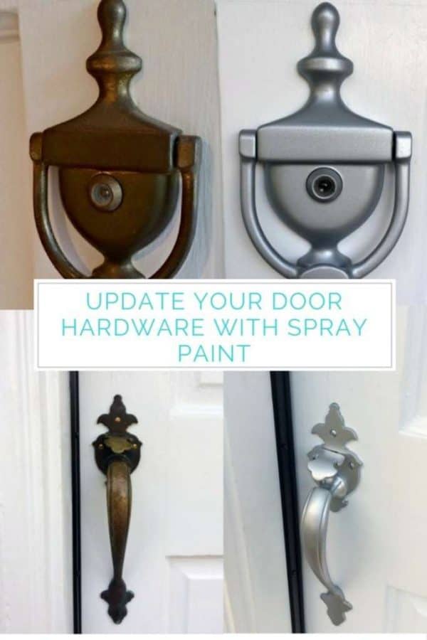 Front Porch Update Part 2 Spray Painting the Door Hardware The