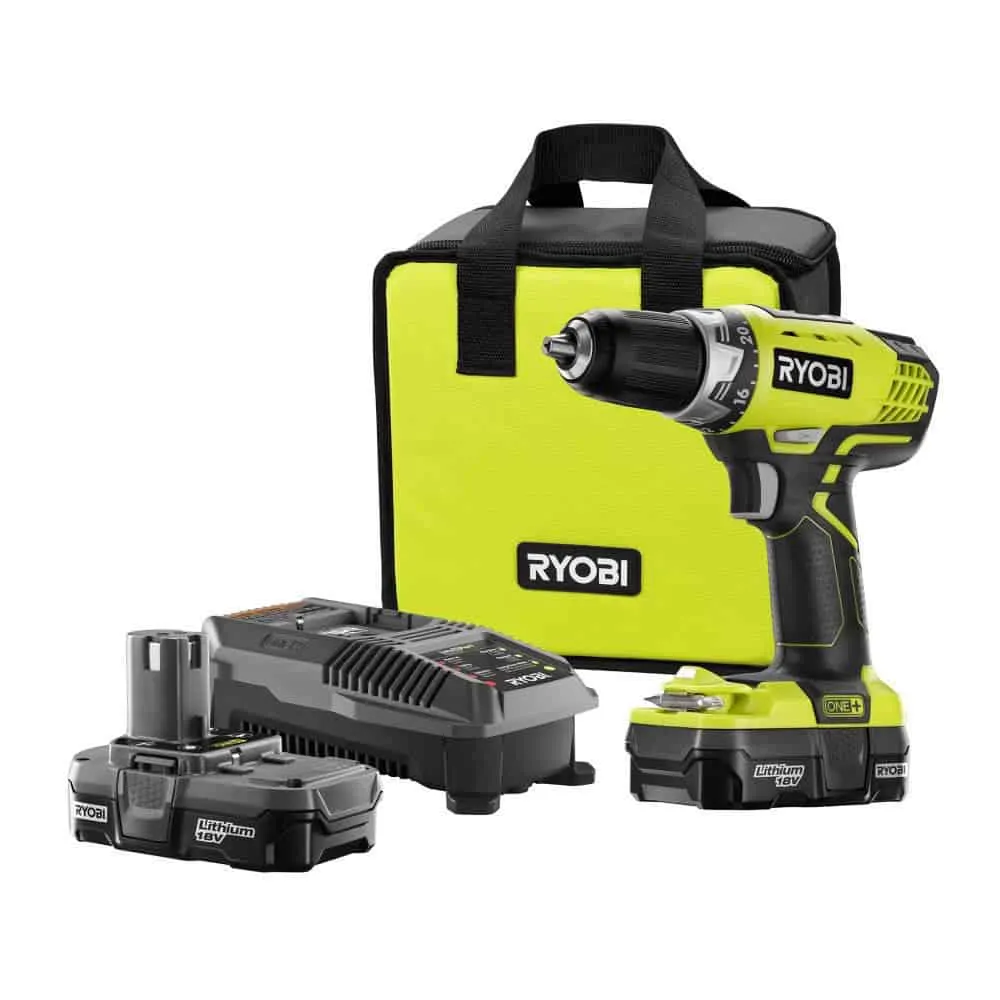 cordless drill and battery