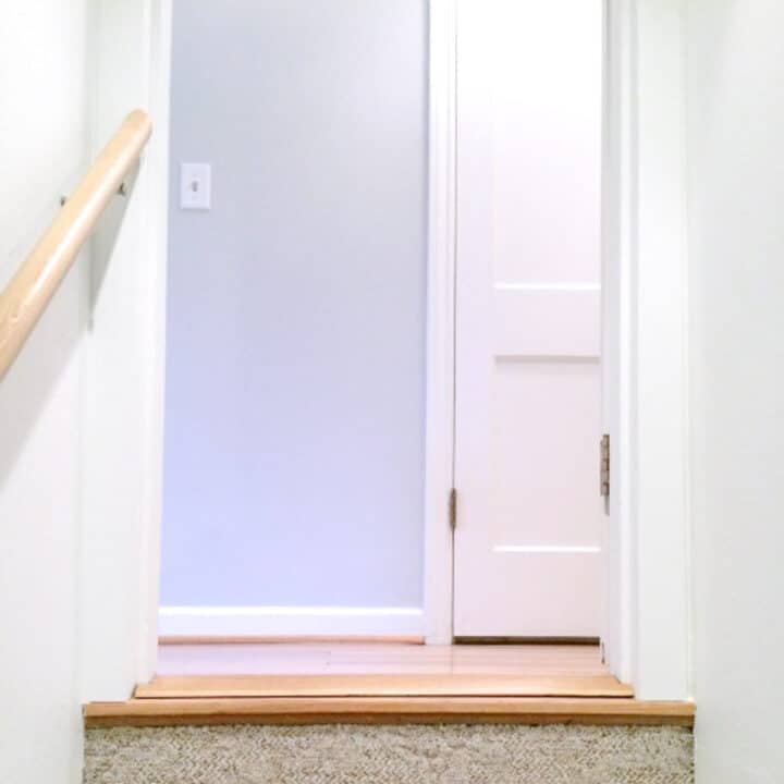 door trim around basement door