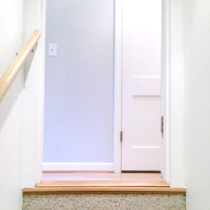 door trim around basement door