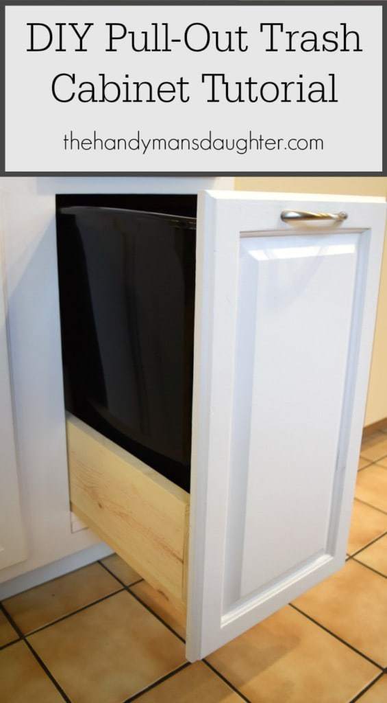 DIY Pull Out Trash Can Cabinet Tutorial - The Handyman's 