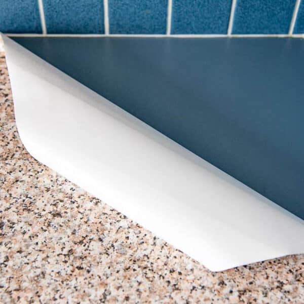 contact paper kitchen counter corner rolled up