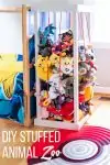 DIY Stuffed Animal Zoo with plans