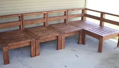DIY outdoor sectional sofa