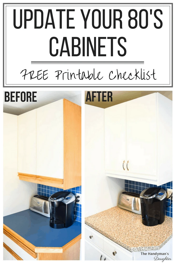 Tips For Updating Melamine Cabinets With Oak Trim The Handyman S Daughter