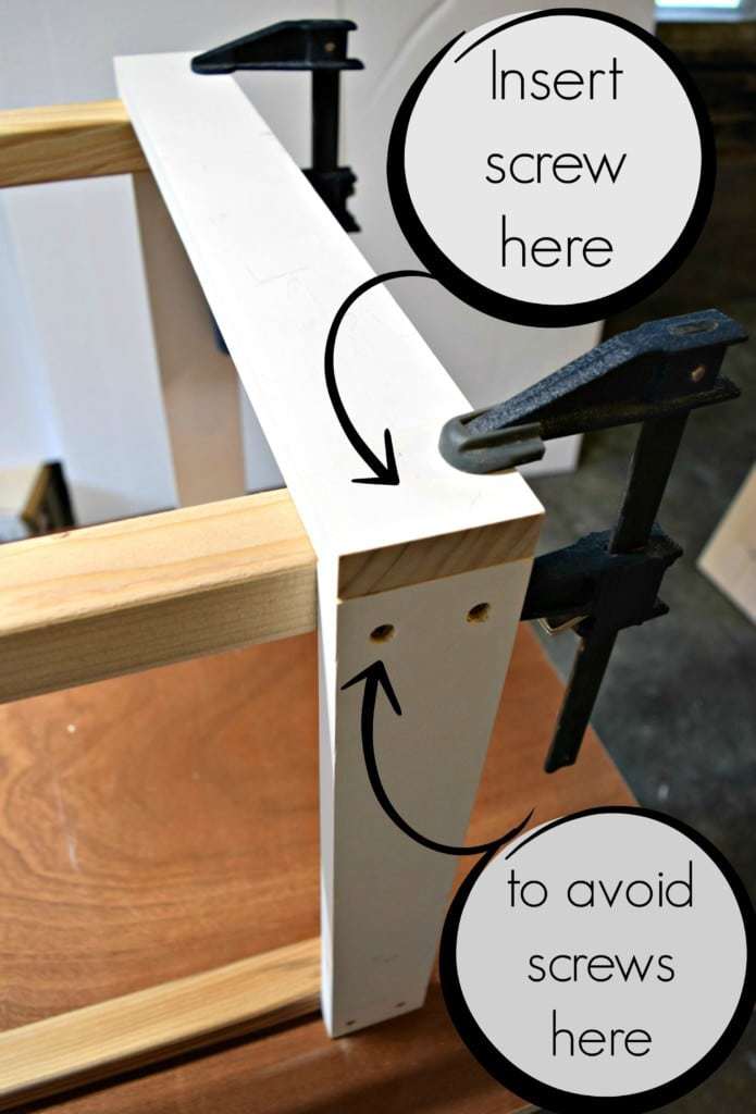 use clamps to hold the pieces in place while you predrill holes and