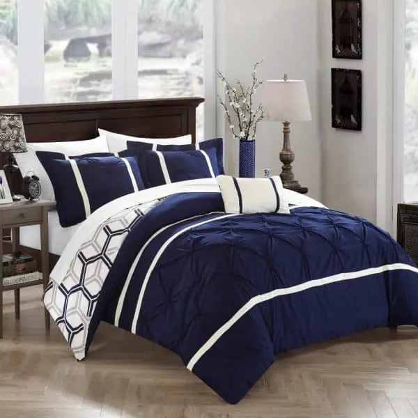 Navy Blue And Gray Bedroom Ideas The, Navy Blue And Gray Bed Set