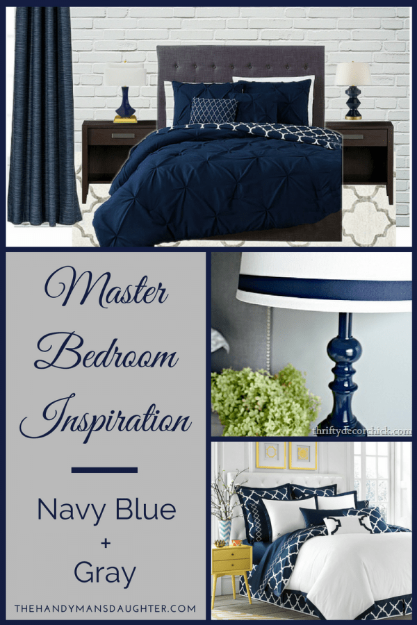 navy blue and gray bedroom ideas - the handyman's daughter