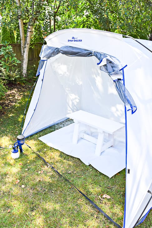 Becca • Southern Pine Design Co • Maker • Woodworker • DIYer na Instagramu  : Do you have a spray tent? As a furniture flipper, spraying my pieces is  a must, because