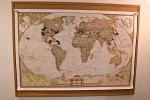 Mark Your Travels With A World Map Pinboard The Handyman S Daughter