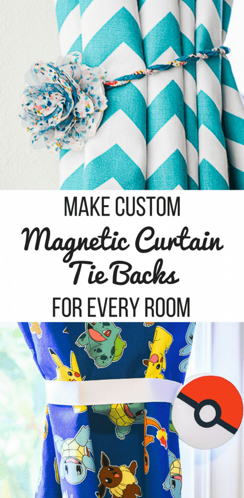 two different styles of magnetic curtain tie backs