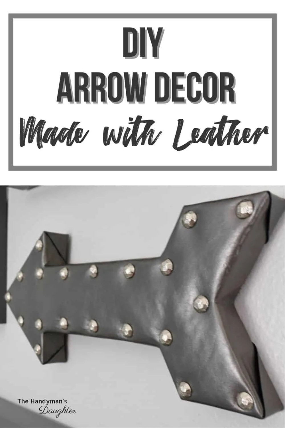 Leather DIY arrow decor