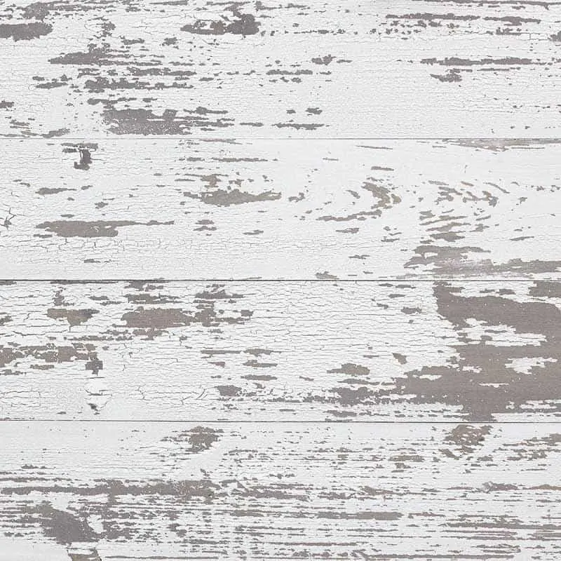 white chipped paint reclaimed wood