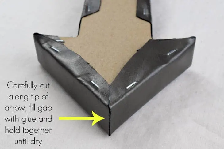 image of how to wrap the tip of the arrow