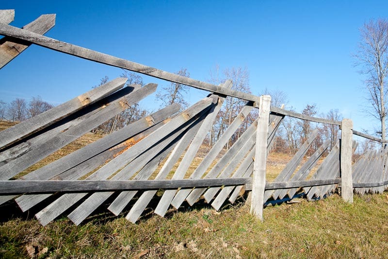 old fence to be removed