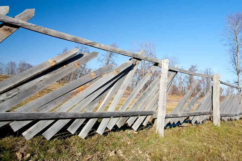 old fence to be removed