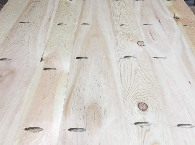 boards planked together with pocket hole screws