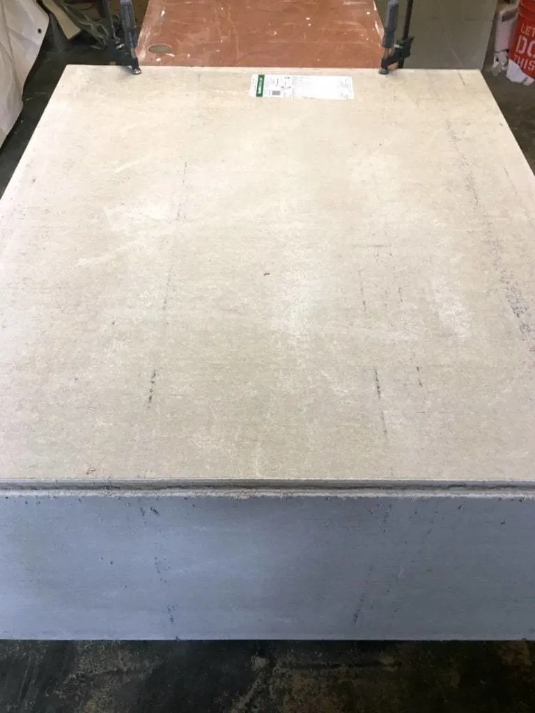 bending cement backer board along score line