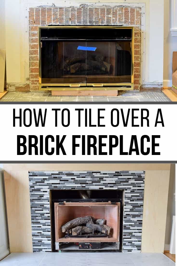 How to Tile over a Brick Fireplace