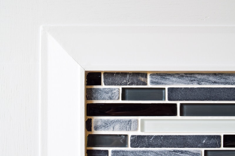 fireplace tile and trim surround