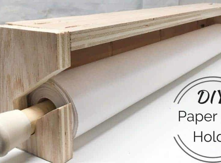 This easy-to-make paper roll holder is perfect for mounting to the end of your workbench to protect the surface from paint drips!