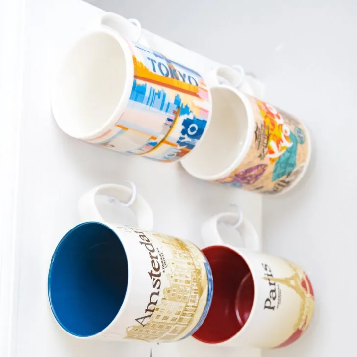 Starbucks mug display