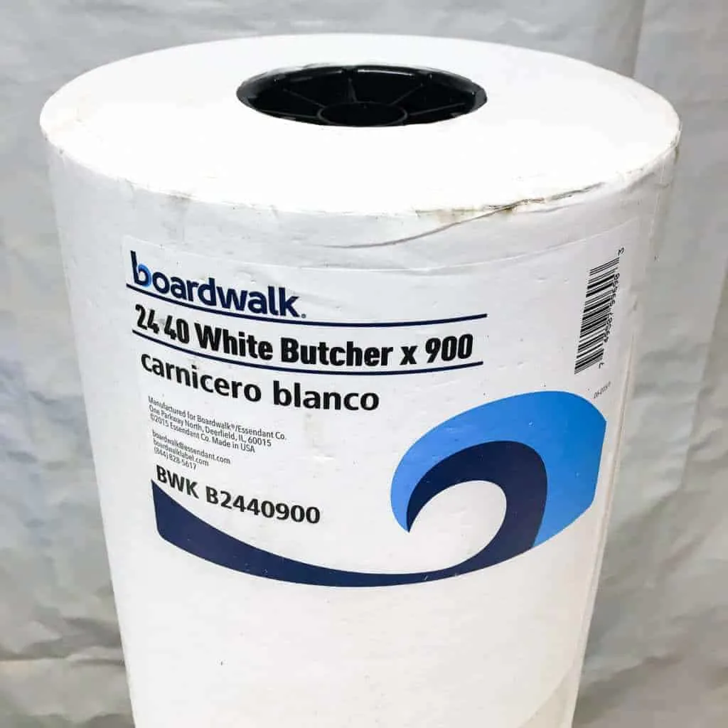 24" x 900 foot roll of white butcher paper