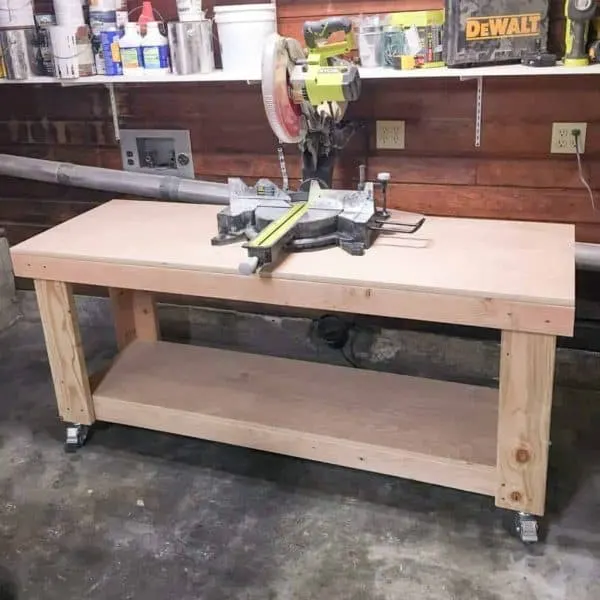 rolling miter saw stand workbench