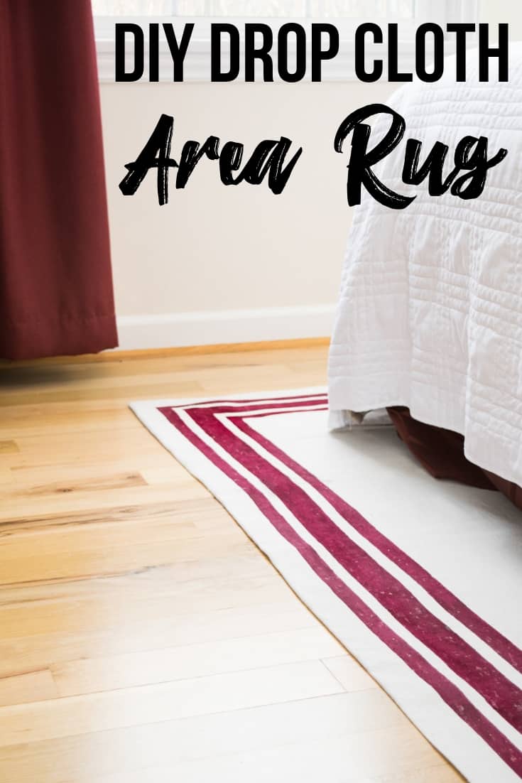 DIY drop cloth area rug