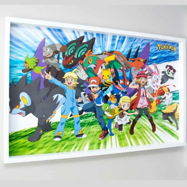 DIY poster frame for pokemon poster