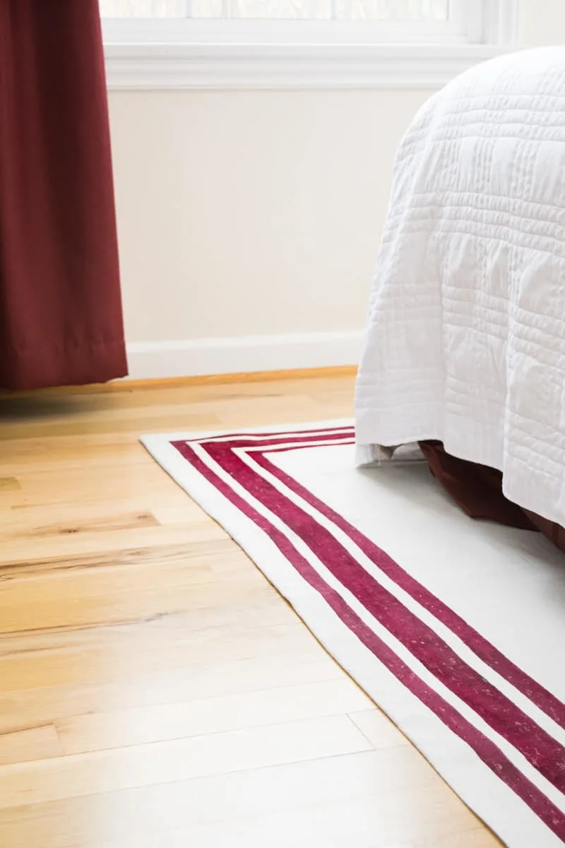 tutorial on how to make a rug using a canvas drop cloth