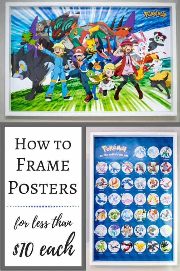 How to Frame Posters for less than $10 each | DIY poster frame | How to frame a poster
