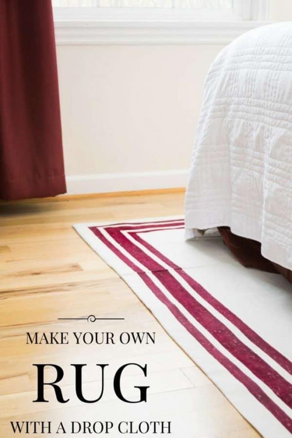 Make Your Own Rug Easy Drop Cloth Project The Handyman S Daughter Make Your Own Rug With A Drop Cloth And Fabric Paint It S Easy To Customize