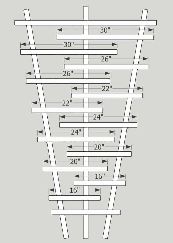 DIY trellis dimensions and diagram