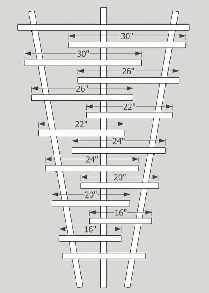 DIY trellis dimensions and diagram