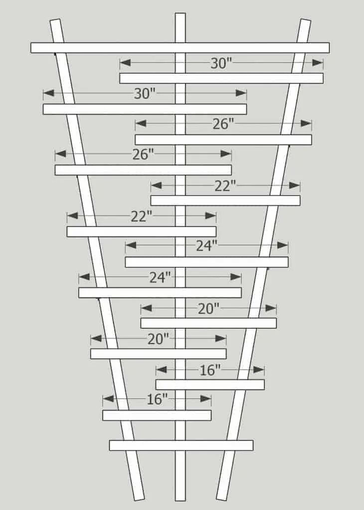 DIY trellis dimensions and diagram