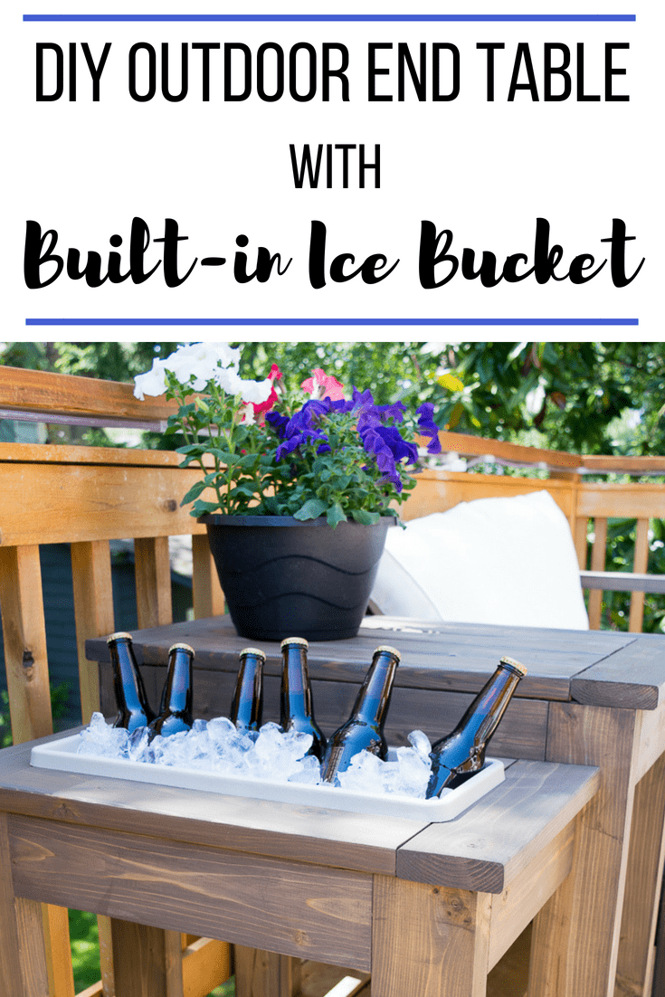 DIY outdoor table planter or cooler