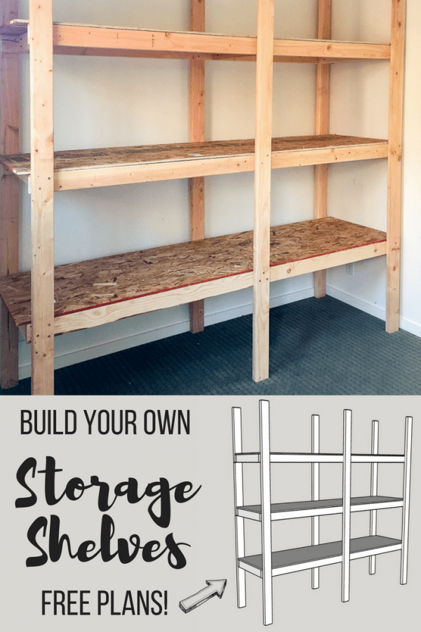 DIY Storage Shelves With 2x4s And Plywood The Handyman s Daughter