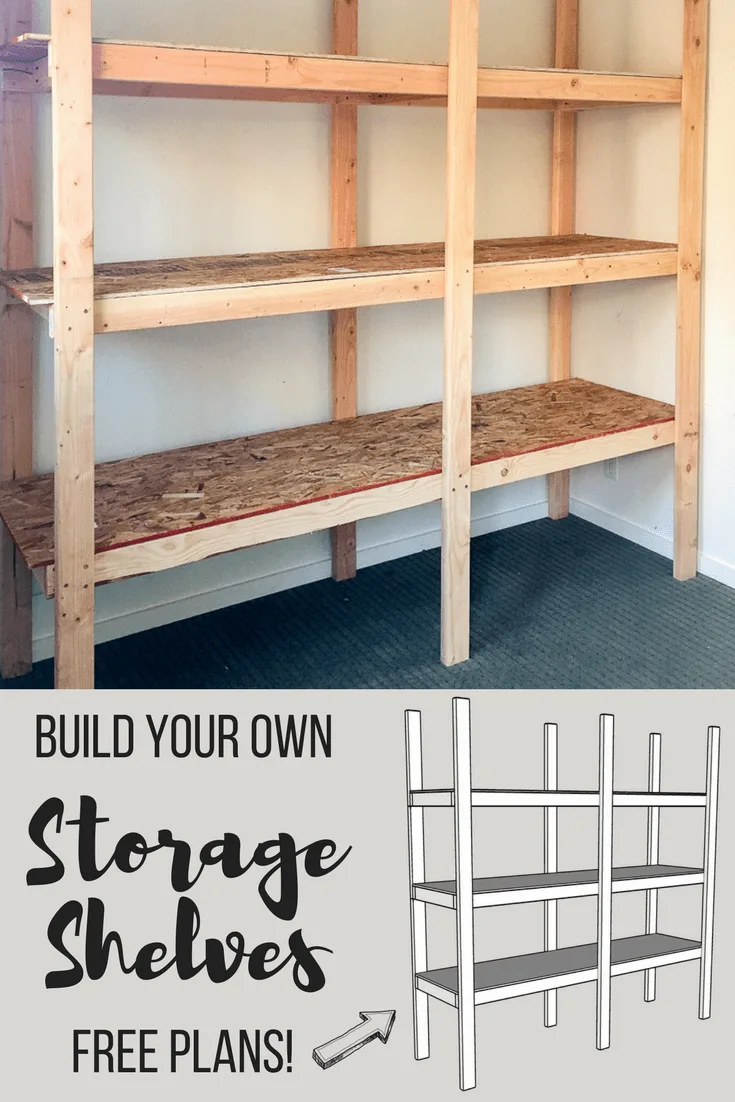 How To Build Storage Shelves For Less, Diy Freestanding Shelves