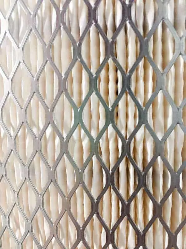 pleated dust collection filter with mesh covering